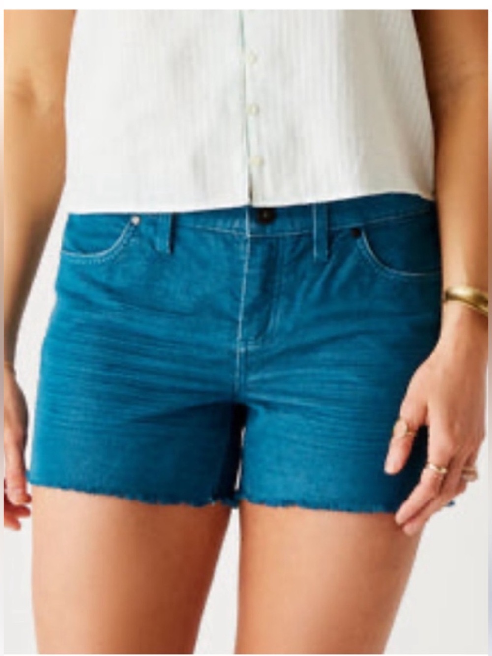 Carve Designs Oahu Corduroy Shorts Size 2 Raw Hem Blue